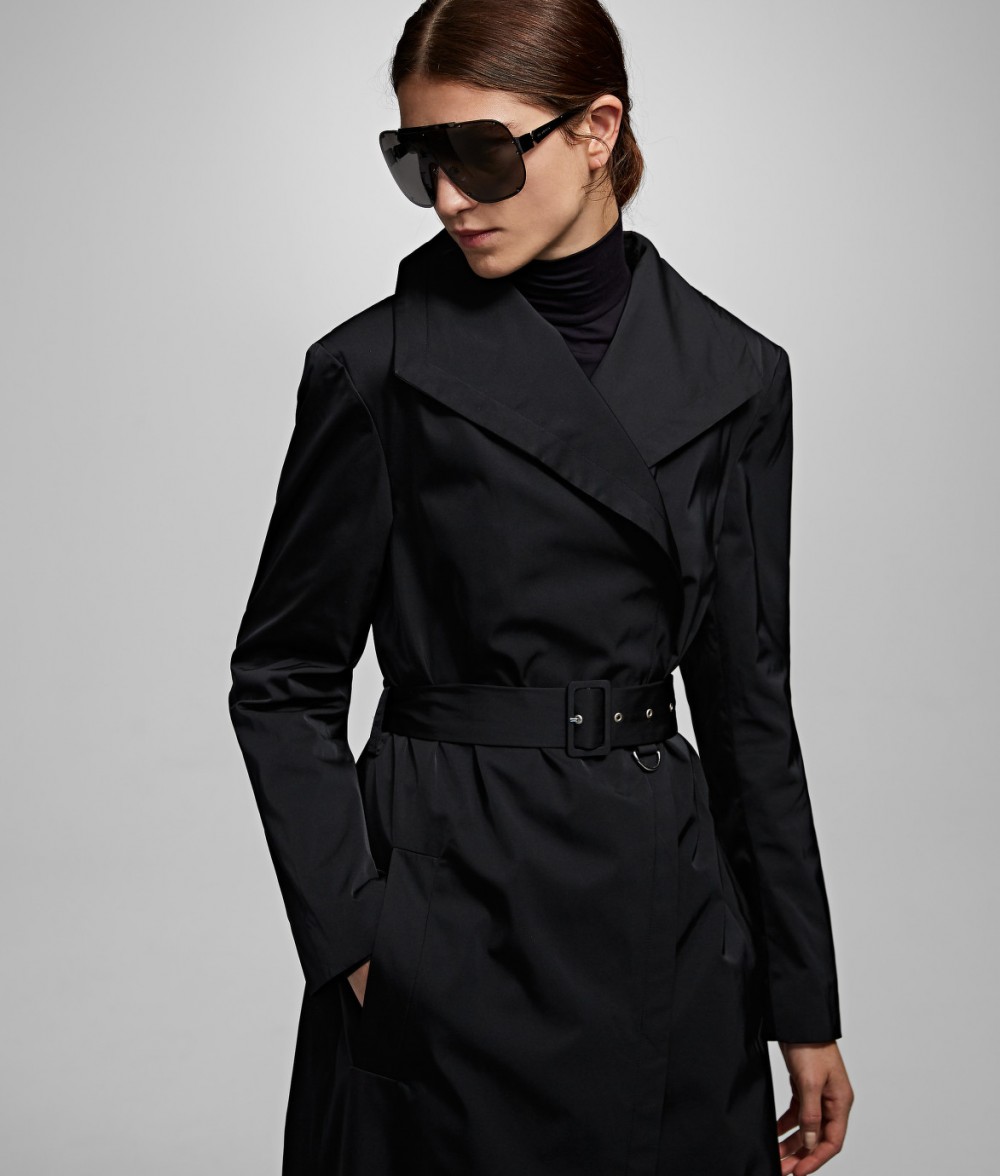 Kabát Karl Lagerfeld Karl X Carine Taffeta Coat