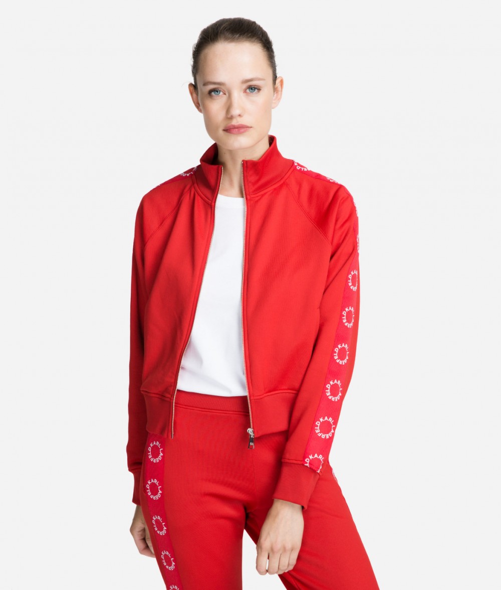 Melegítő Felső Karl Lagerfeld Circle Logo Tape Zip-Up Sweat