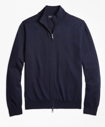 Pulóver Brooks Brothers Swt New Supctn Full Zip Navy