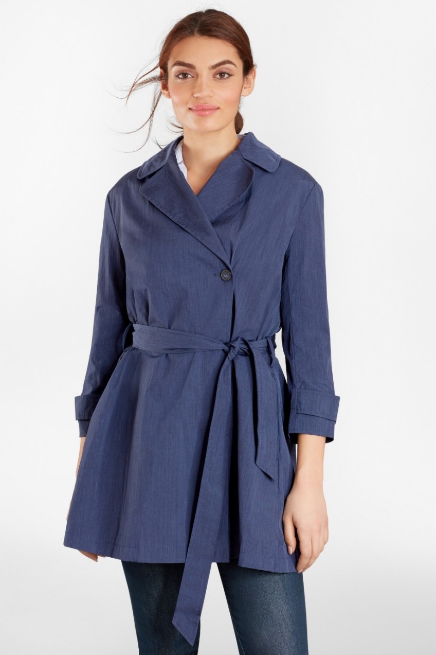 Kabát Brooks Brothers Three-Quarter-Sleeve Trench Coat