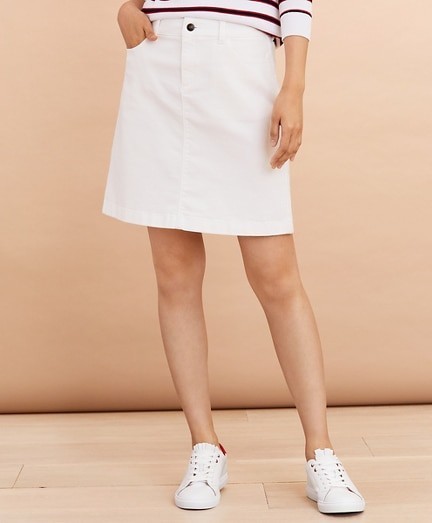 Szoknya Brooks Brothers Cbt Skt Denim Cloud Dancer