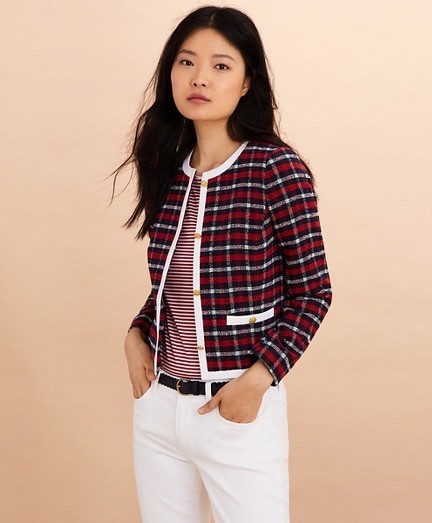 Zakó Brooks Brothers Jkt Ctnsblend Plaid Nvyrdivrypld
