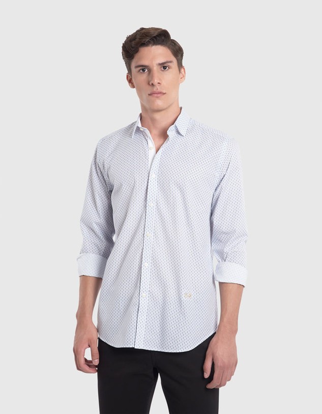Ing La Martina Man Shirt L/S Allover Printed