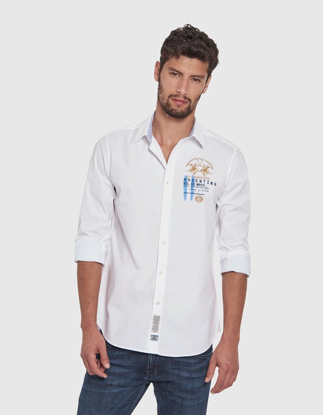 Ing La Martina Man Shirt L/S Poplin