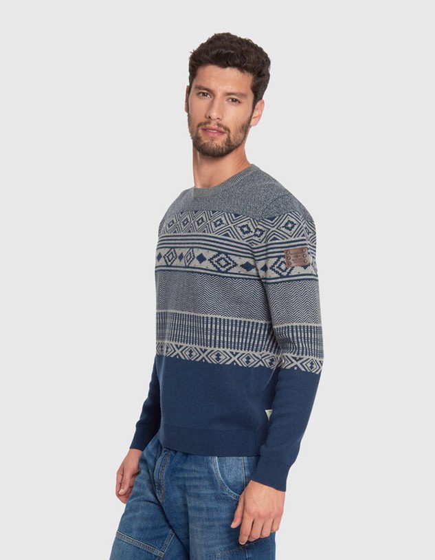 Kardigán La Martina Man Tricot Crew Neck Lamb Gg12