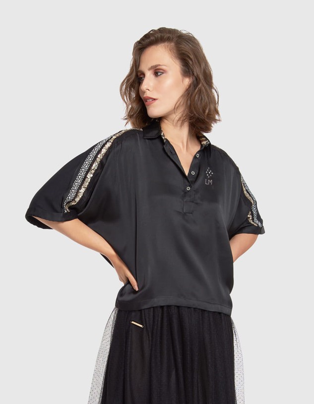 Póló La Martina Woman Polo S/S Viscose Satin