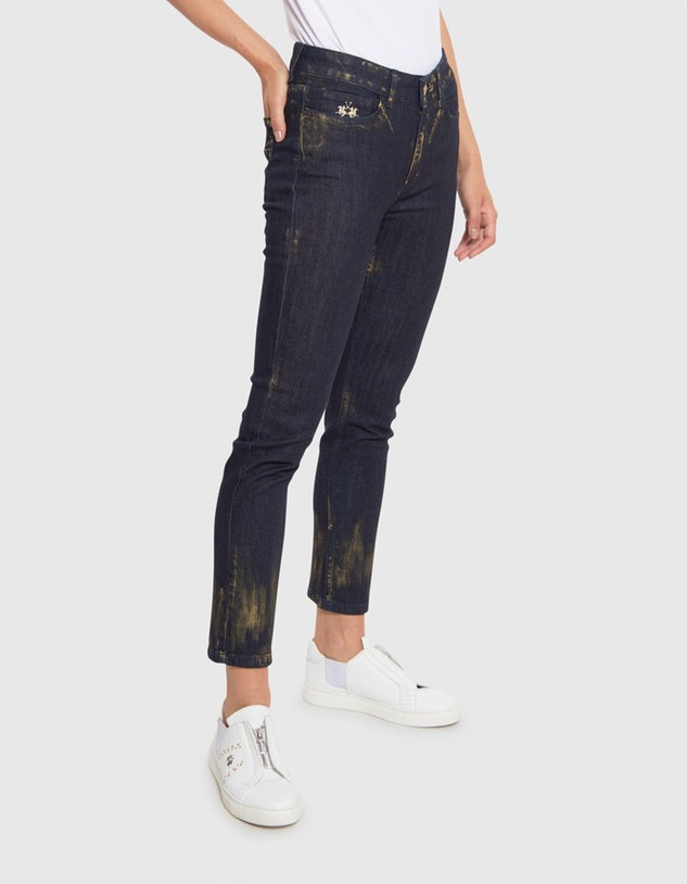 Farmer La Martina Woman Trousers Denim Stretch