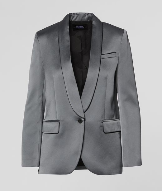 Zakó Karl Lagerfeld Satin Blazer W/ Piping