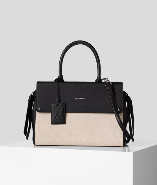 Retikül Karl Lagerfeld K/Ikon Canvas Md Top Handle