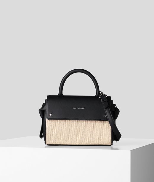 Retikül Karl Lagerfeld K/Ikon Canvas Mini Top Handle