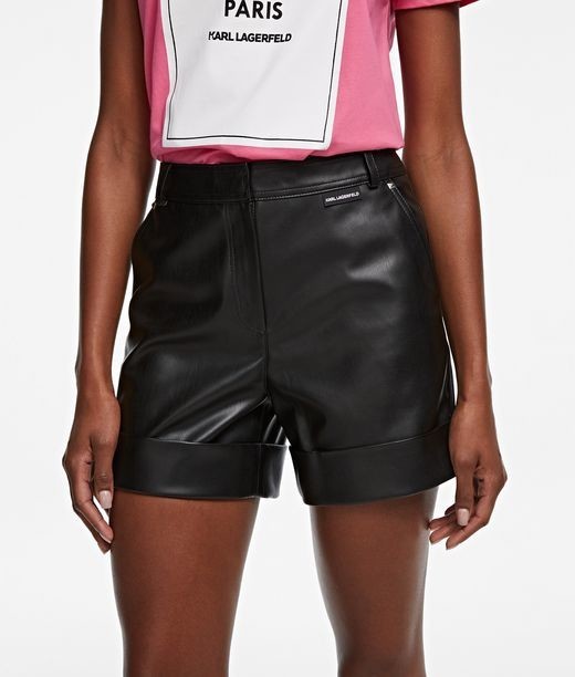 Rövidnadrág Karl Lagerfeld Faux Leather Shorts