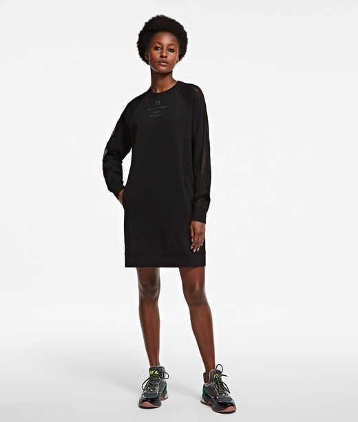 Ruha Karl Lagerfeld Sweat Dress W/ Mesh