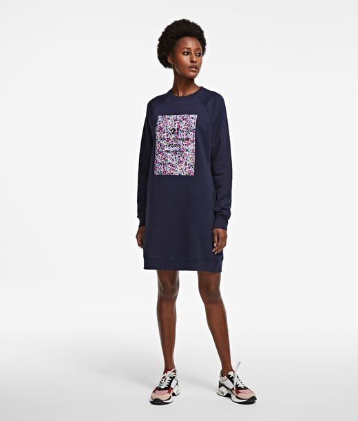 Ruha Karl Lagerfeld Floral Address Logo Sweatdress