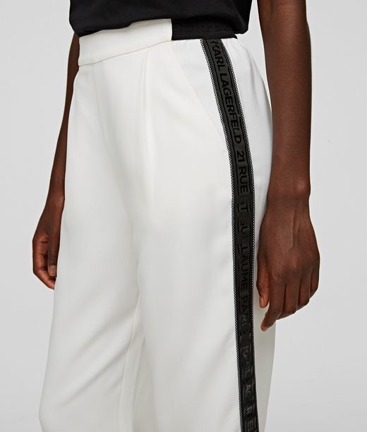 Nadrág Karl Lagerfeld Cady Pants W/ Logo Tape