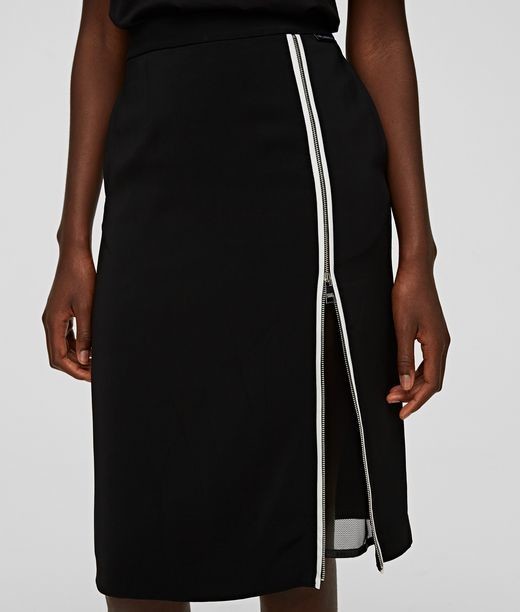 Szoknya Karl Lagerfeld Cady Skirt W/ Mesh