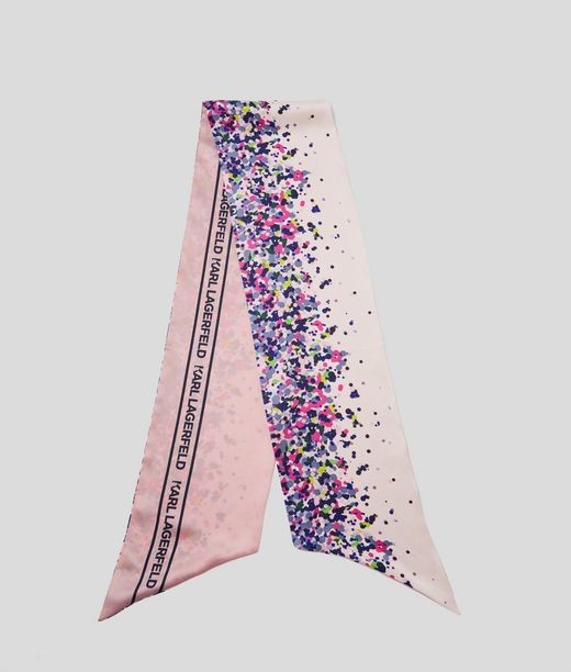 Sál Karl Lagerfeld Karl Neck Tie Flowers Scarf