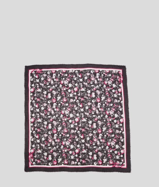 Sál Karl Lagerfeld All Over Orchid Square Scarf