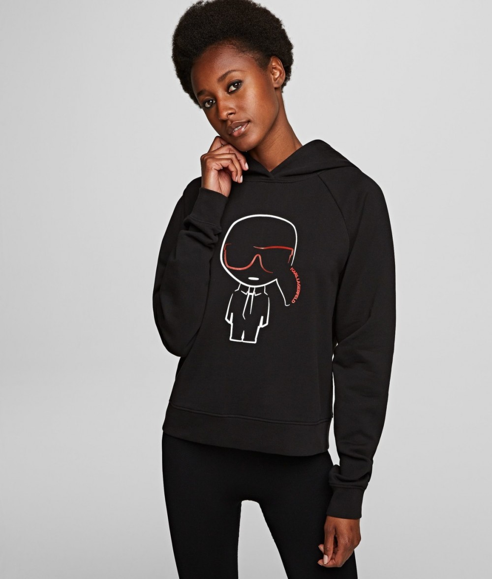 Melegítő Felső Karl Lagerfeld Ikonik Karl Outline Hoodie