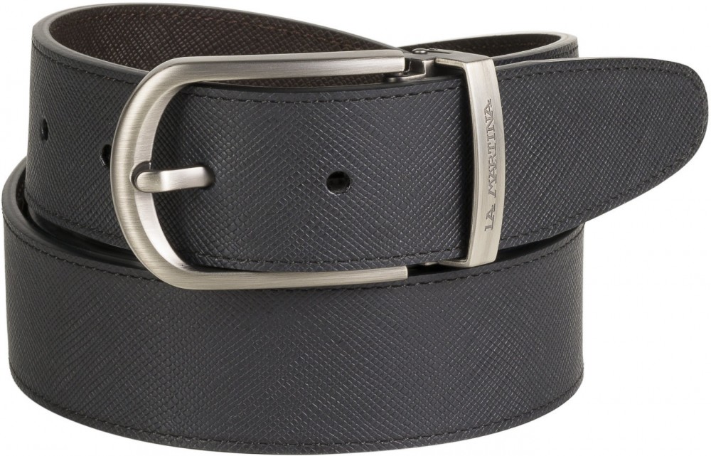 Öv La Martina Cintura Uomo Belts La Martina -Tg. 125 Nero Testa