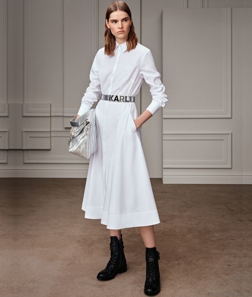 Ruha Karl Lagerfeld Poplin A-Line Shirt Dress