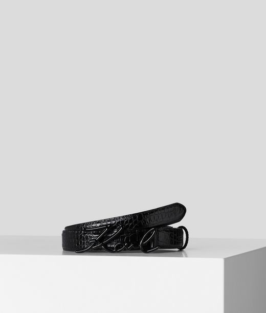 Öv Karl Lagerfeld K/Signature Croco Belt