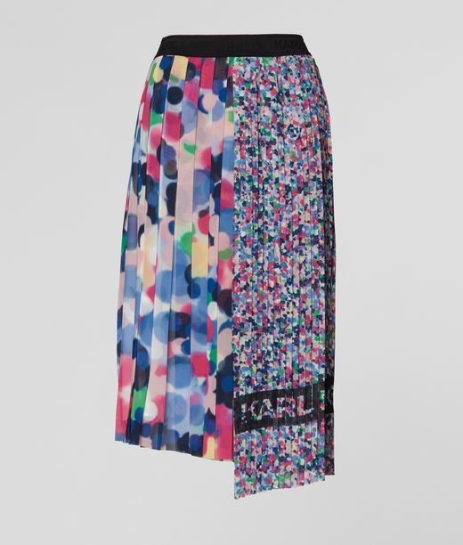 Szoknya Karl Lagerfeld Asymmetrical Pleated Skirt