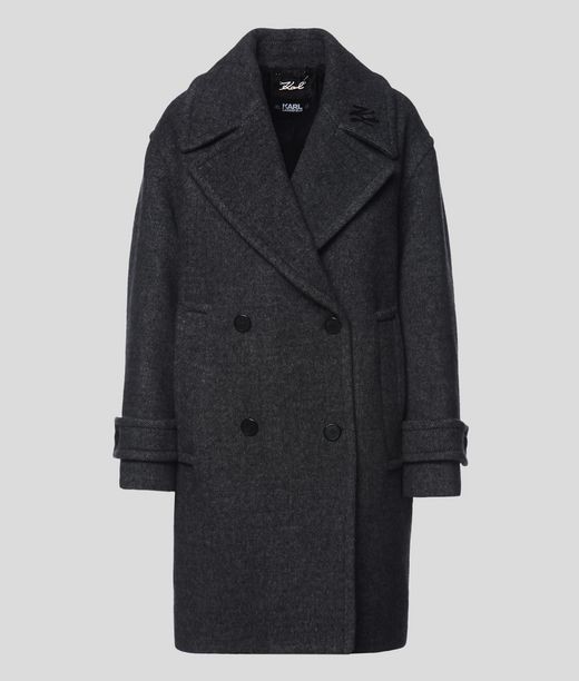 Kabát Karl Lagerfeld Wool Cocoon Coat