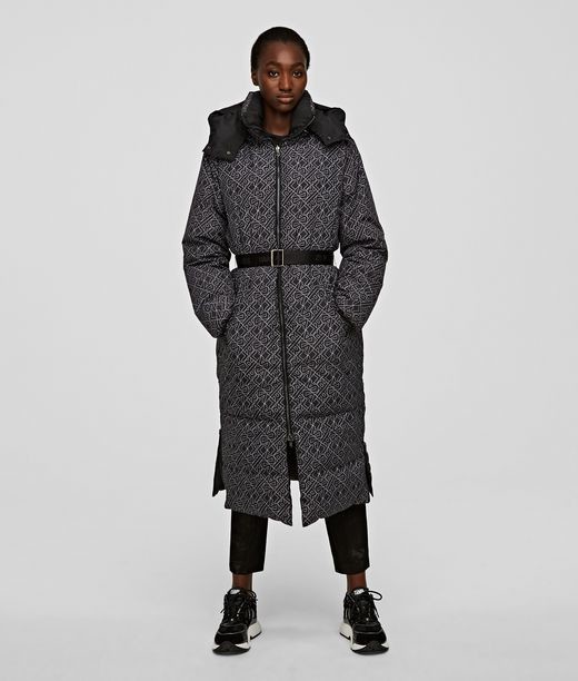 Kabát Karl Lagerfeld Reversible Printed Down Coat