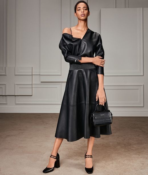 Ruha Karl Lagerfeld Faux Leather Dress
