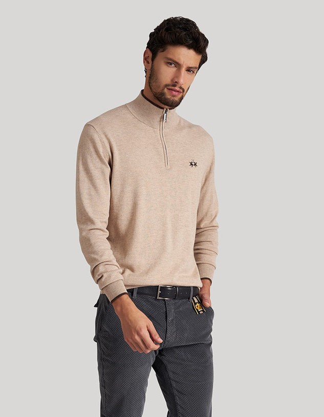 Kardigán La Martina Man Tricot Half Zip Gg12