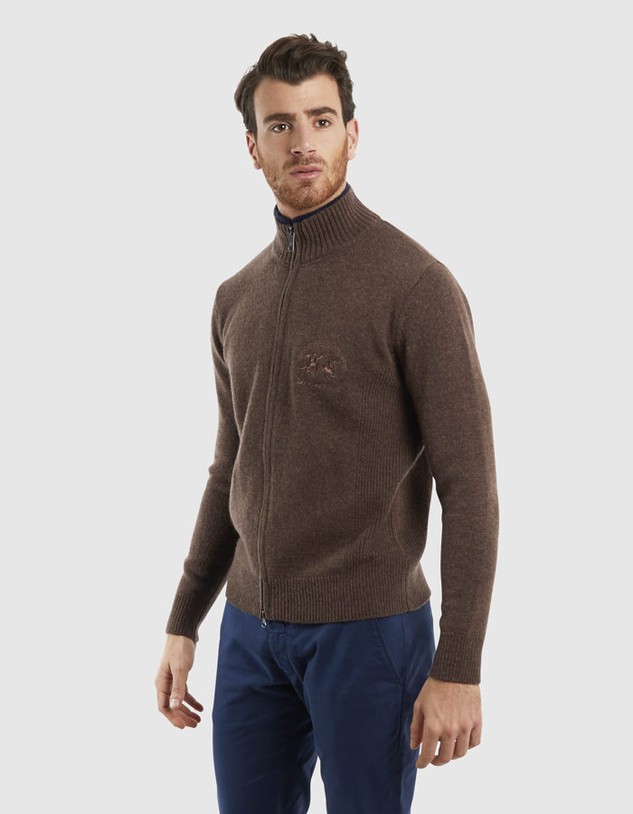 Kardigán La Martina Man Tricot Full Zip Lamb Gg5