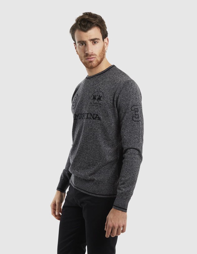 Kardigán La Martina Man Tricot Crew Neck Lambscot