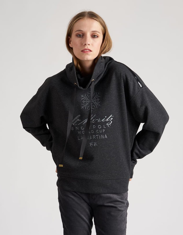 Melegítő Felső La Martina Woman Fleece Lurex Fleece