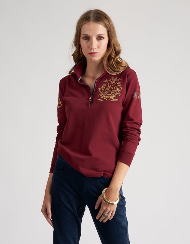 Póló La Martina Woman Polo L/S Piquet Stretch