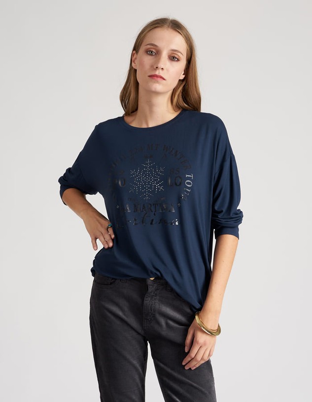 Póló La Martina Woman Tshirt L/S Viscose Jerse