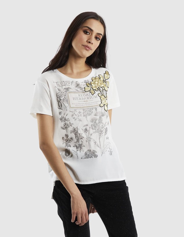 Póló La Martina Woman Tshirt S/S Viscose Voile