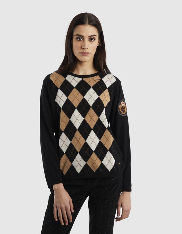 Kardigán La Martina Woman Tricot Crew Neck Wool/Ca