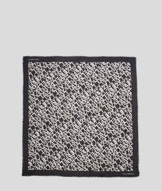 Sál Karl Lagerfeld Grafiti Silk Logo Scarf