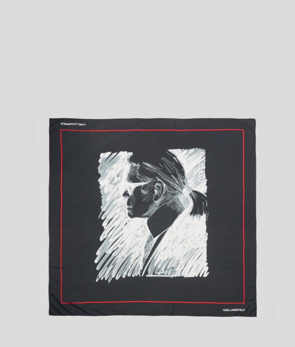 Sál Karl Lagerfeld Karl Legend Neg Color Scarf