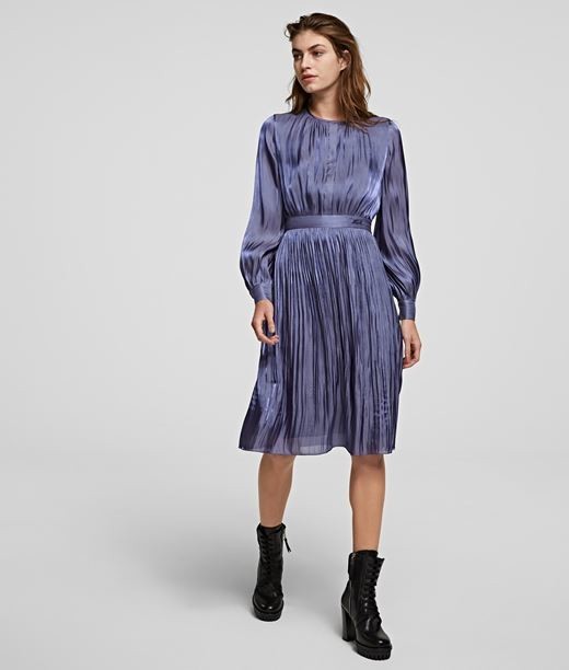 Ruha Karl Lagerfeld Pleated Iridescent Dress