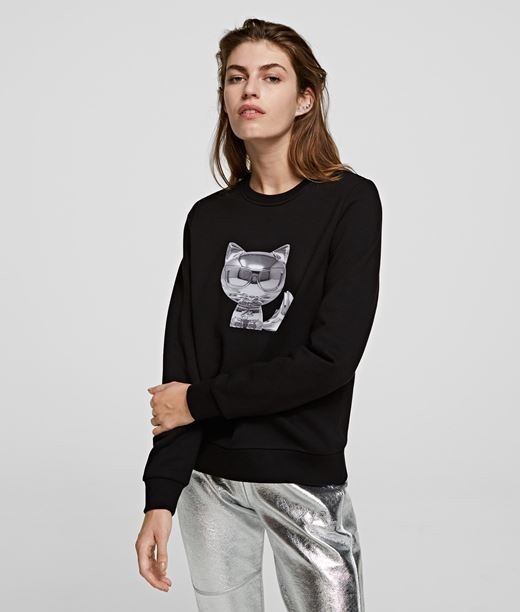 Melegítő Felső Karl Lagerfeld 3D Ikonik Choupette Sweatshirt