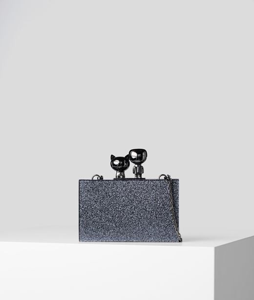 Retikül Karl Lagerfeld K/Ikonik Metallic Minaudiere