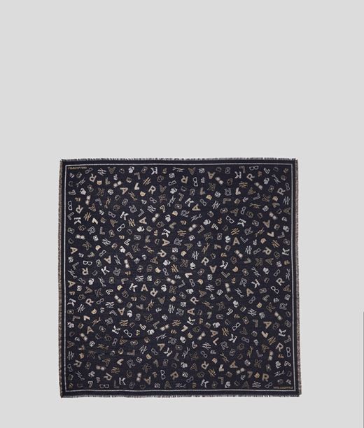 Sál Karl Lagerfeld K/Pins Jacquard Scarf