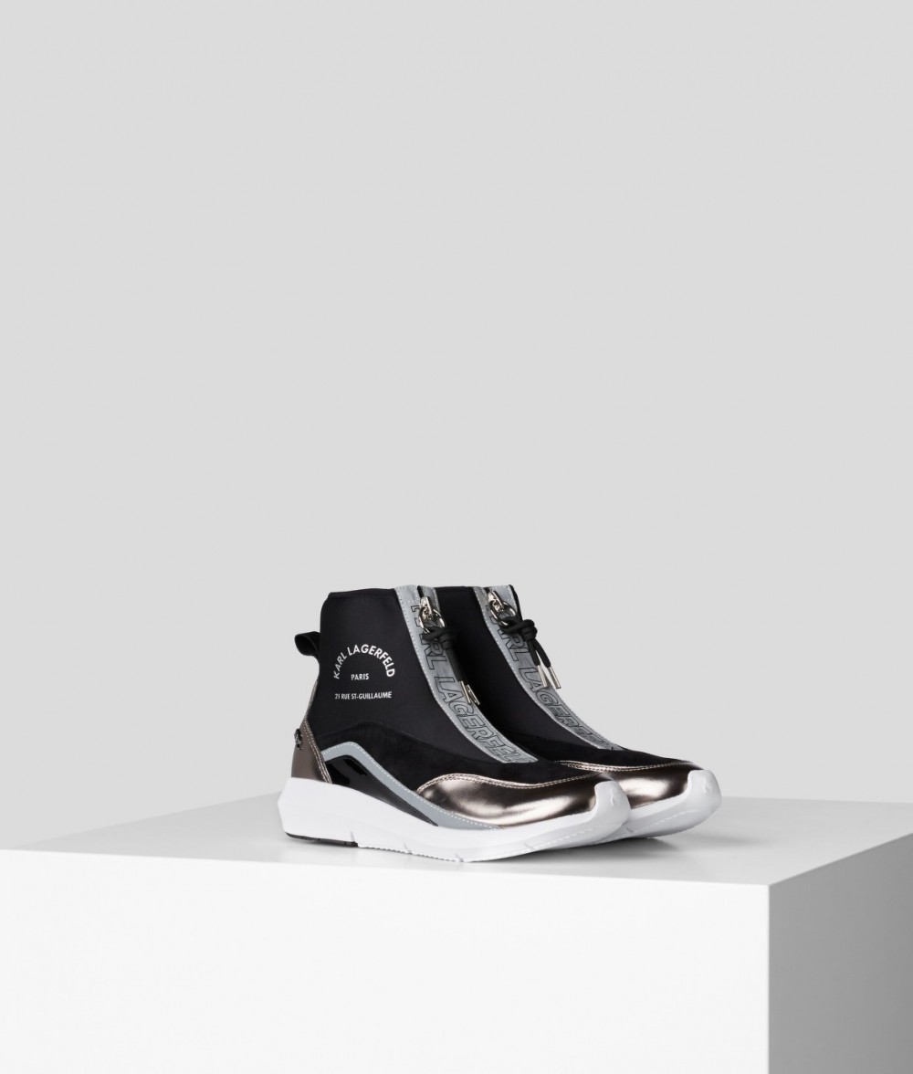 Bokacipő Karl Lagerfeld Vitesse Knit Sock Zip
