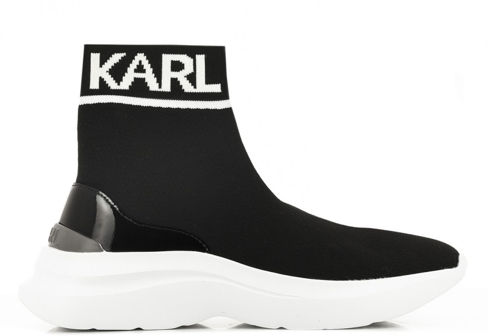 Bokacipő Karl Lagerfeld Skyline Knit Ankle Pull On