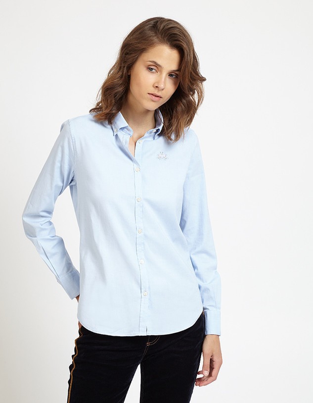 Ing La Martina Shirt L/S Oxford Stretch