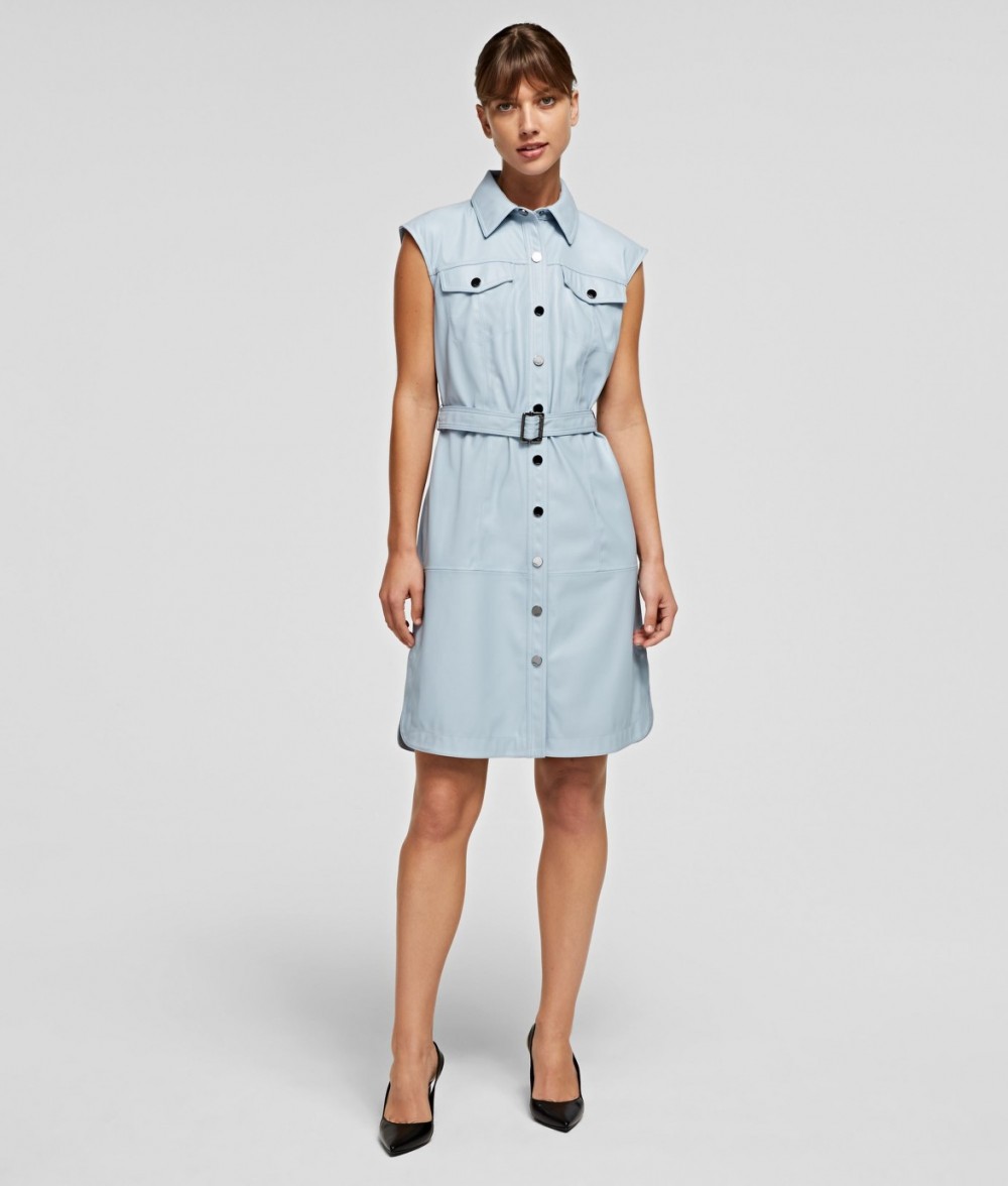 Ruha Karl Lagerfeld Faux Leather Dress