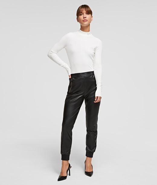 Nadrág Karl Lagerfeld Faux Leather Joggers