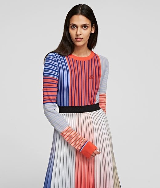 Kardigán Karl Lagerfeld Multicolor Striped Sweater