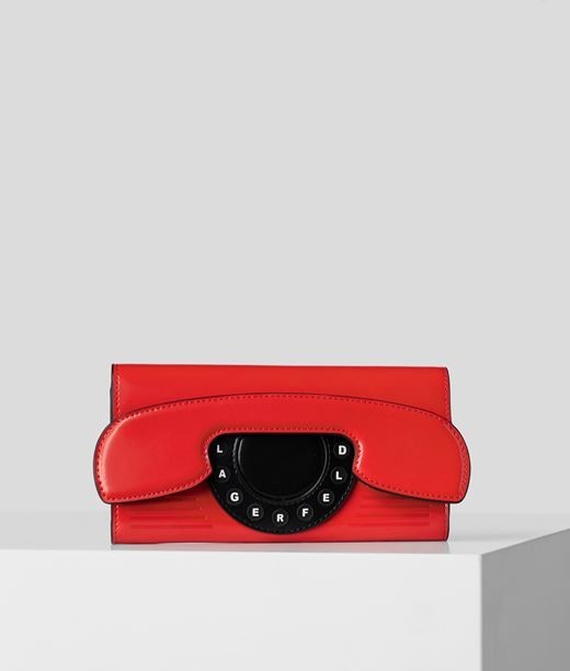 Pénztárca Karl Lagerfeld Ikon Telephone Cont Flap Wt